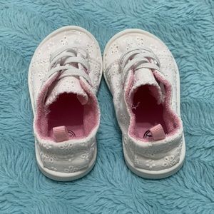 White lace toddler sneakers